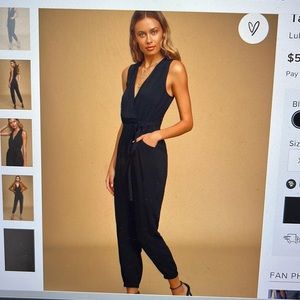 Lulus Black Sleeveless Jumpsuit